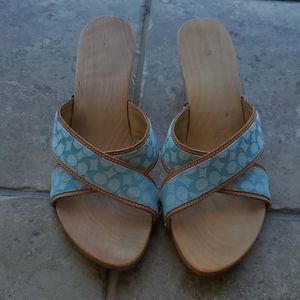 Coach Signature Sharon kitten heeled sandals